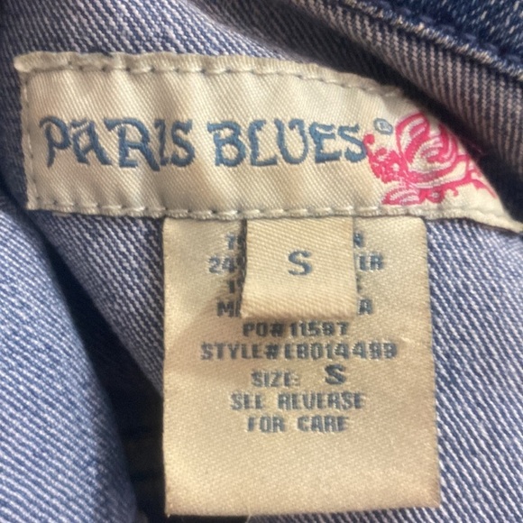 Paris Blues Denim Jean Jacket Women Size Small - Picture 8 of 11